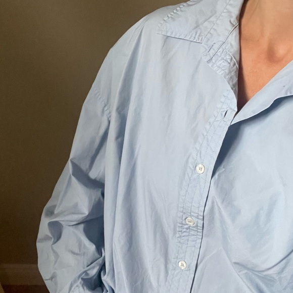 Zara Oversized Cotton Button Up Shirt - Picture 8 of 9